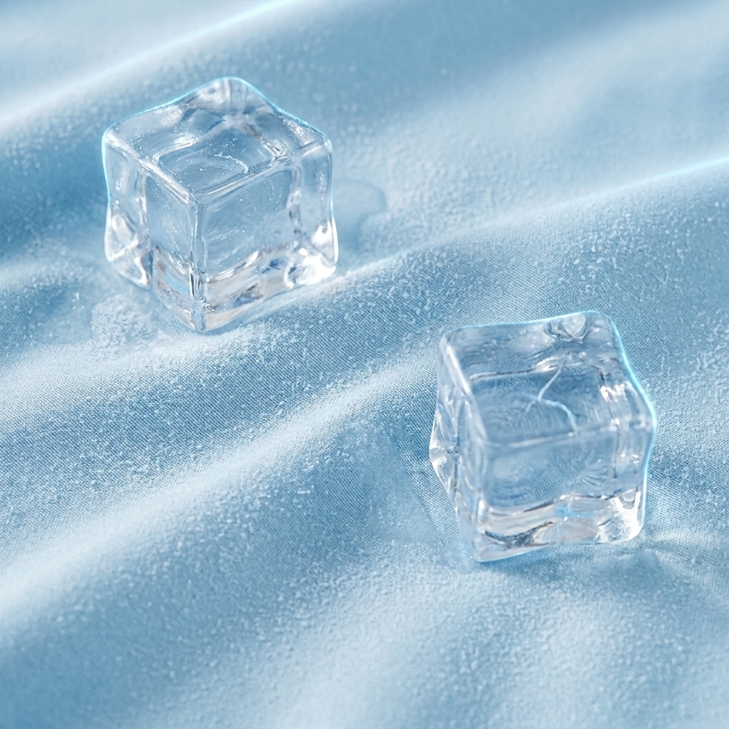 CloudFrost cool-touch fabric close-up with ice